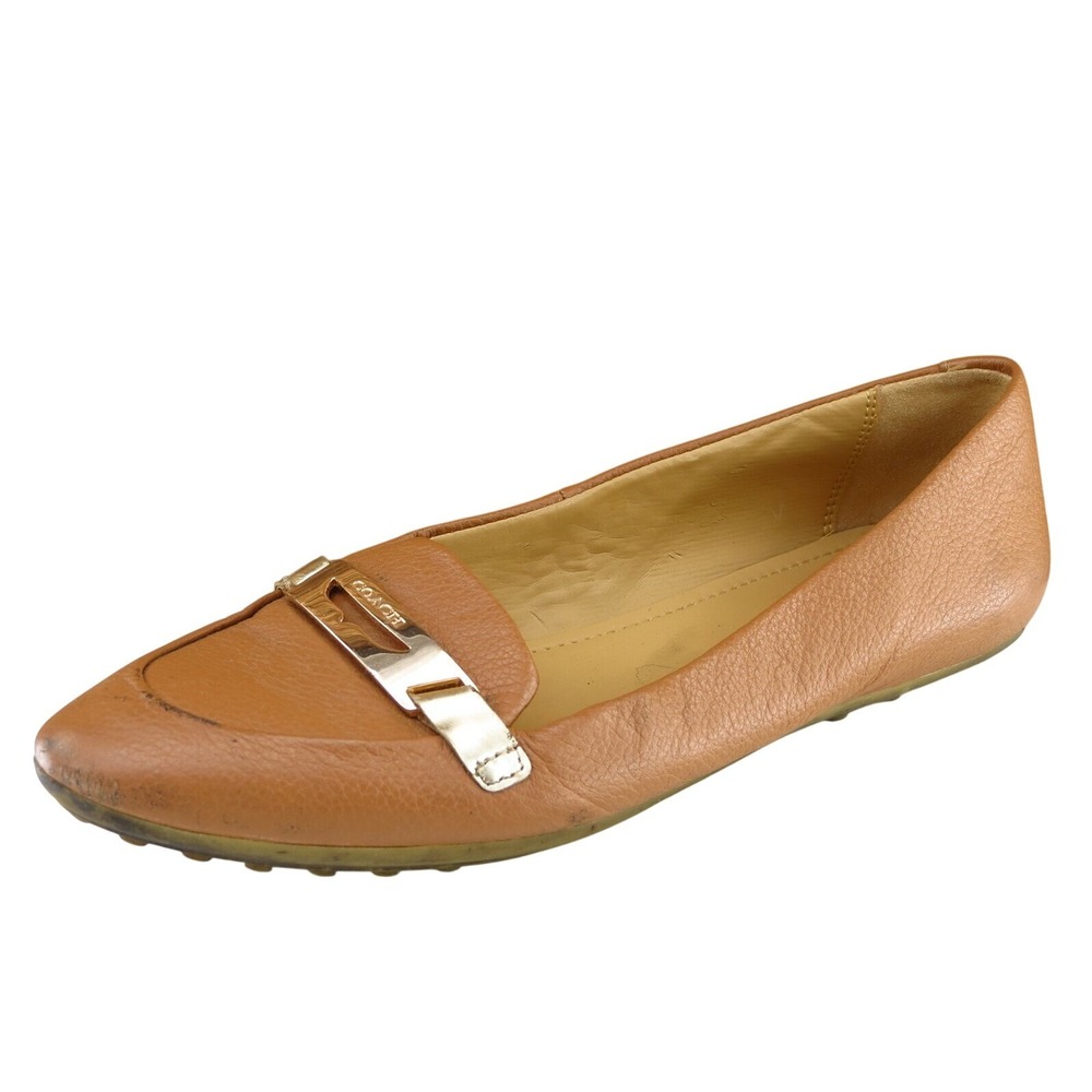 Coach Size‎ 6 B Brown Loafer Shoes Leather Women Ruthie